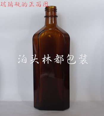 200ml八棱扁型<strong>玻璃瓶</strong>